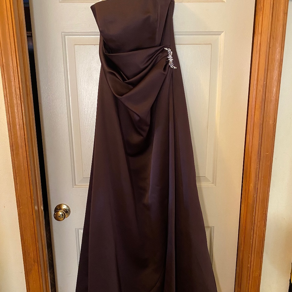 Brown Sateen Dress